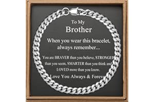 JoycuFF Stainless Steel Cuban Chain Bracelet for Men, Gifts for Hip Hop Lovers, Link Bracelet for Dad Husband Boyfriend Brother Son Grandson, 7/7.5/8/8.5 Inches Length, 6/10 MM Width, Come Gift Box