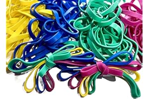 YEEWENMO Rubber Bands, Size 64 (3 1/2" x 1/4"), Colored Latex Free Rubber Band Strong Elastic #64 Rubber Band Bulk for Office, Colorful Elastic Band for File Folders Bank Paper Bills Money, 1/4 Pound Bag
