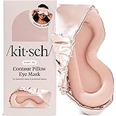 Kitsch Contour Pillow Eye Mask – Softer Than Silk Eye Masks for Sleep, Blindfold Sleep Masks for Women & Men, No Eye Pressure, Lightweight, Eye Care, Travel Essentials - Blush