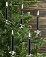 BRUBAKER 20 Pack Tree Candles Pyramid Christmas Tree Candles Black view 5