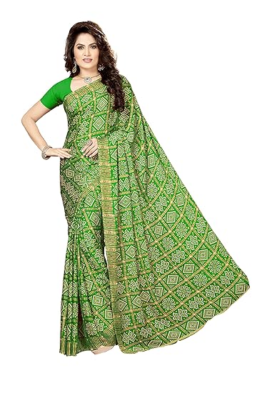 Womens Crepe Georgette Saree with Blouse Piece