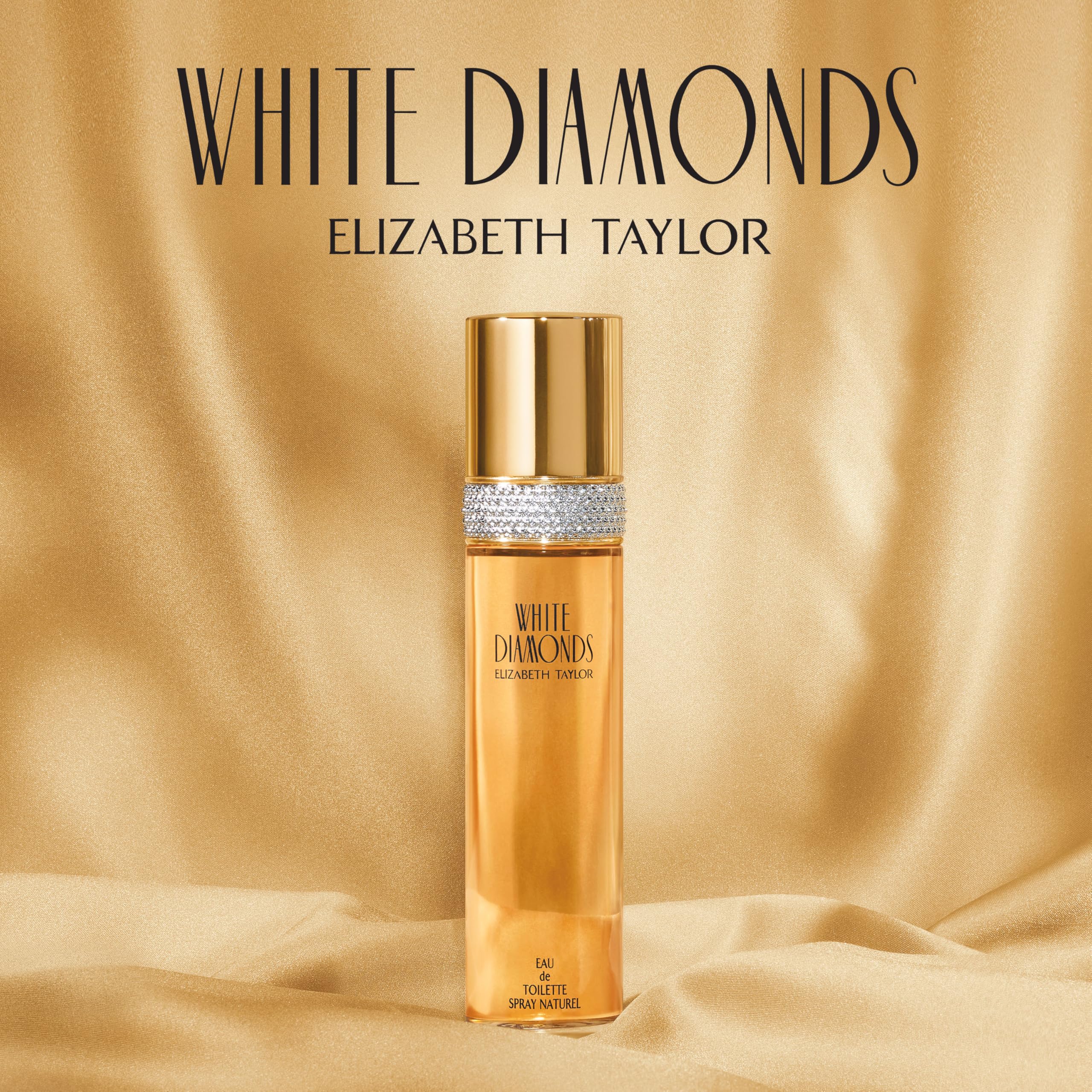 Elizabeth Taylor White Diamonds Women's Perfume, Long-Lasting Floral Fragrance, Eau de Toilette EDT Spray, Gift for Her, 3.3 fl oz