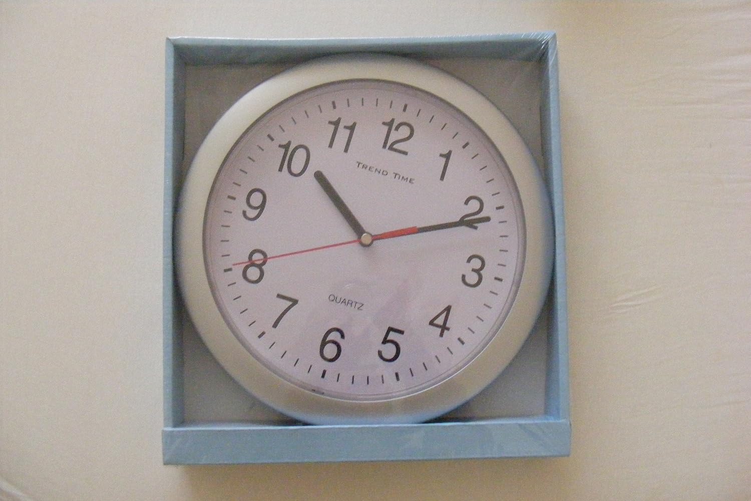 EuroTime Quarzwall clock silver Amazon.co.uk Electronics