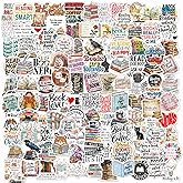 200-PCS Holographic Book Stickers, Bookish Stickers for Adults & Kids and Kindle Cases Water Bottles Journal Scrapbook Laptop, Reading Glitter Vinyl Decals, Book Lover Decor