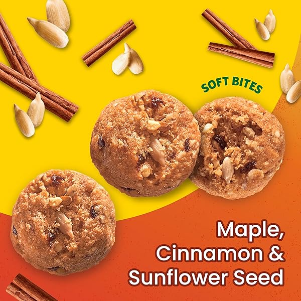 BELVITA ENERGY SNACK BITES, MAPLE, CINNAMON AND SUNFLOWER SEED, 6-5 OZ BAGS