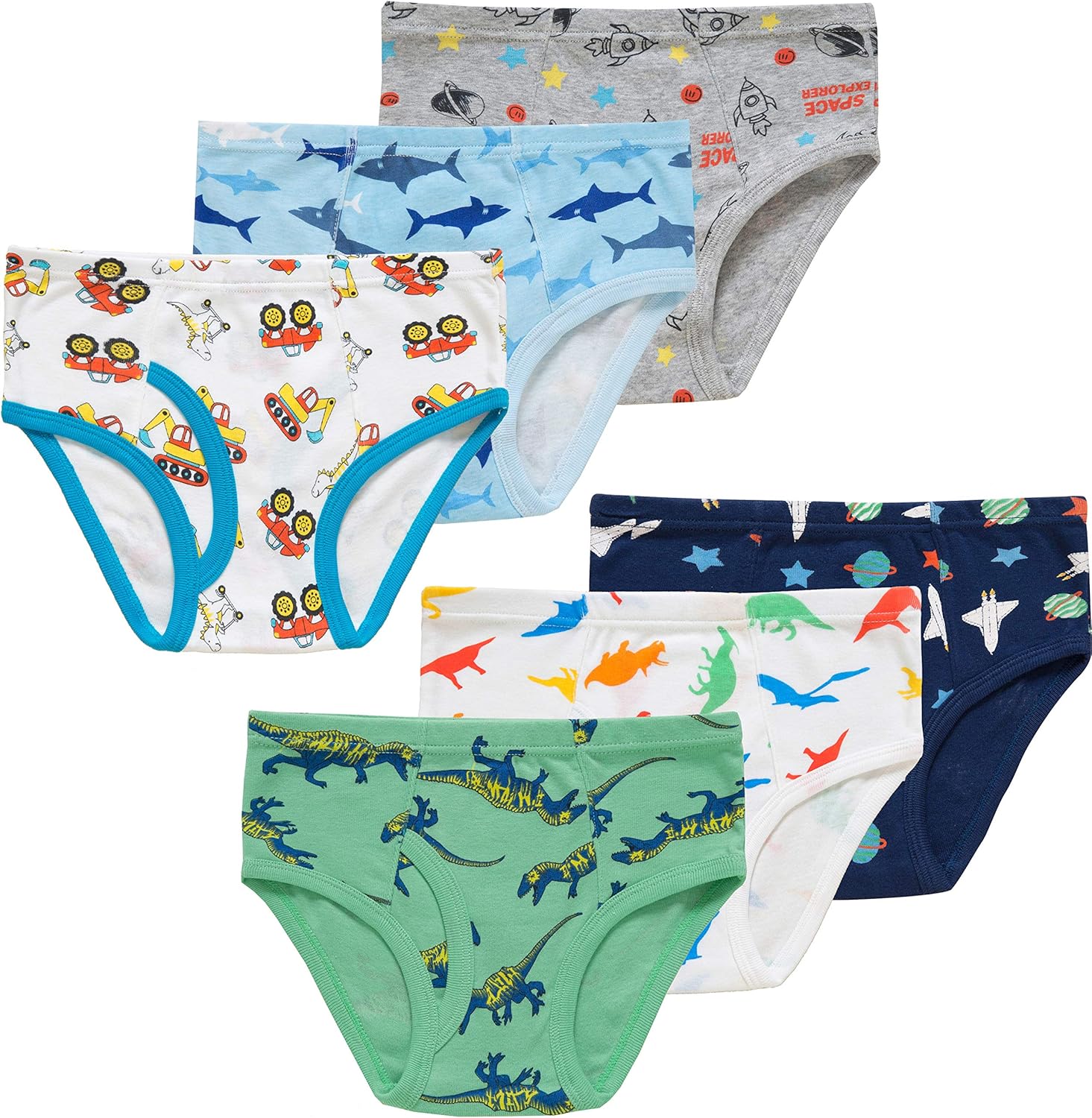 Little Boys Dinosaurs Soft Cotton Rocket Underwear Toddler Car Panties