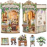 Book Nook Kit DIY Miniature House 3D Wooden Puzzle - Monet's Studio | Booknook DIY Miniature House Kit Mini House Bookshelf Decor 3D Wooden Puzzle, Birthday Gift for Family Friends
