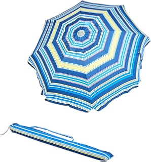 Amazon Com Superjare 14 Ft Outdoor Patio Umbrella With 1 89 Inches Pole Caliber Extra Large Double Sided Design With Crank Polyester Fabric Beige Garden Outdoor