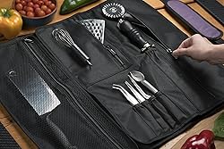 Asaya Chef Knife Roll Bag - 20 Total Pockets for