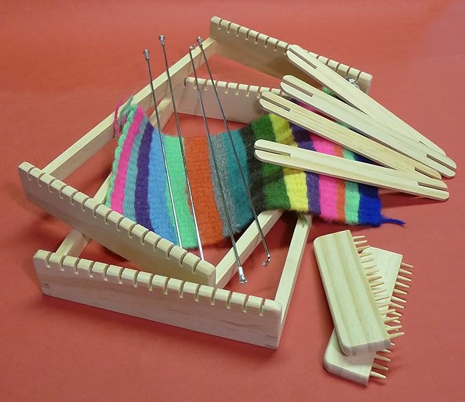 2-STÜCK PROFI HOLZ Webrahmen für Kinder 26,5 x 17cm MADE in GERMANY TOP QUALITÄT