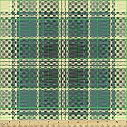 Ambesonne Plaid Fabric by The Yard, Horizontal and