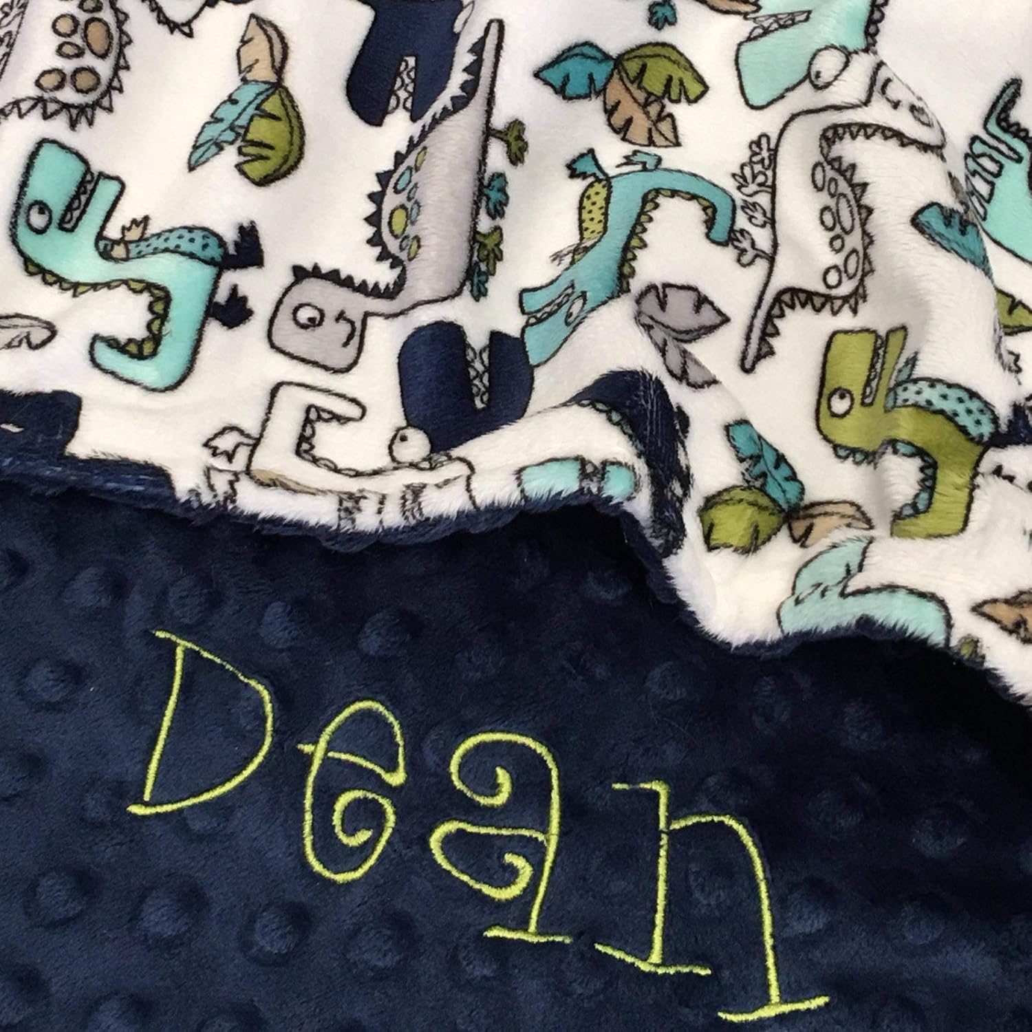personalized dinosaur blanket