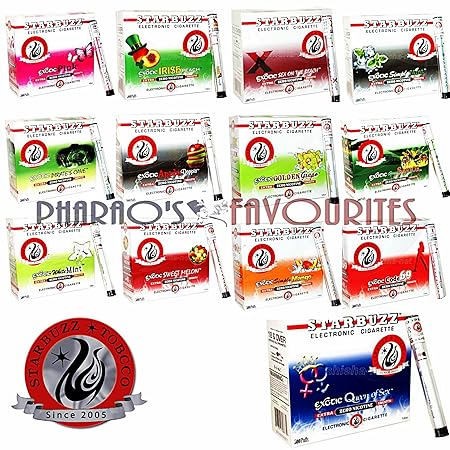 Starbuzz E-Shisha Probierpaket XXL: 12 elektronische Einweg-Wasserpfeifen, 12 verschiedene Aromen