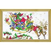 Santa's Sleigh Counted Cross Stitch Kit