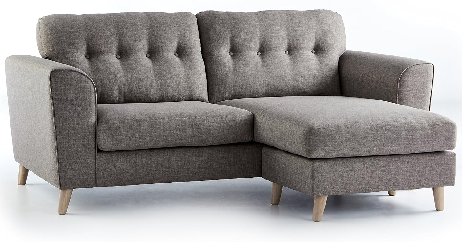 Tidbury Reversible 3 Seater Chaise Corner Sofa Grey Sale On