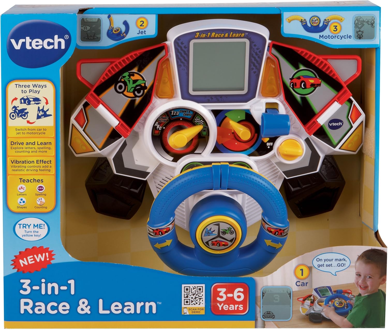 vtech 3 in one race and learn
