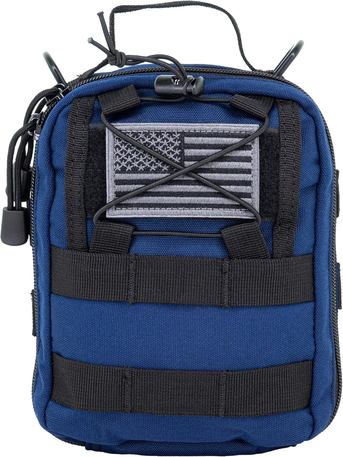 LINE2design First Aid (Ifak) Molle Pouch - EMT Emergency Medical Trauma Bag Outdoor Tactical EDC Rescue Utility Gear Pouch for Hiking Gunshot Stop Bleeding Includes USA Patch - Navy : Sports & Outdoors