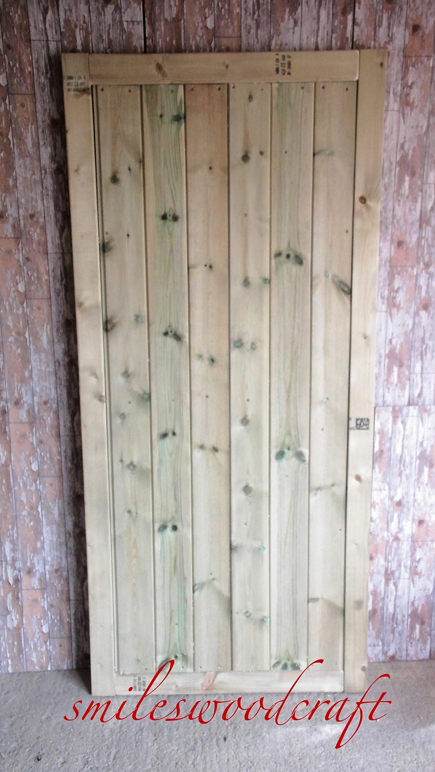 Smileswoodcraft Wooden Garden Gates (106cm (L) x 180cm (H) x 5cm (W))