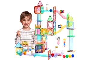 SMART DEPO TOYS SMART TOYS 109 PCS Marble Run Magnetic Tiles Building Blocks Marbles Race Track magnets toys Toy Play Set STEM Building & Learning Educational Construction Maze Game Kit Boys Girls Age 3 4 5 6 7 8+