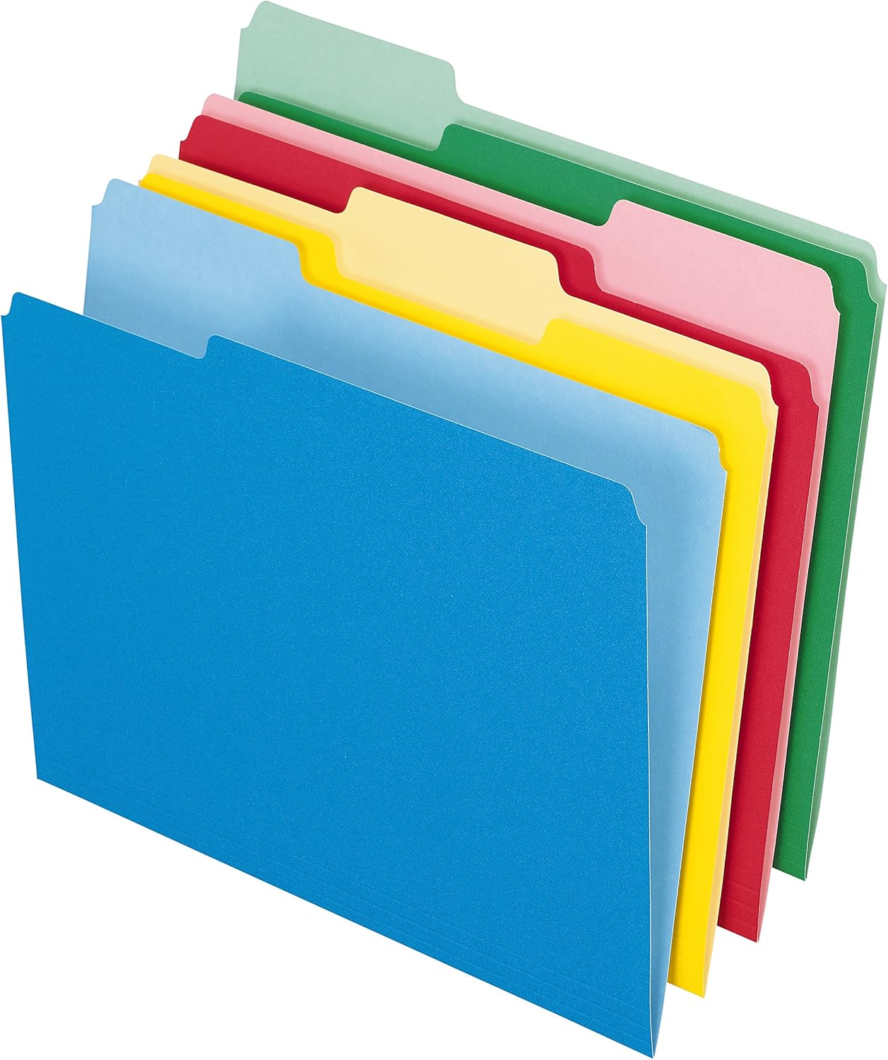 Pendaflex 82300 Colored File Folders, 1/3 Cut Top Tab, Letter, Assorted Colors (Pack of 24) : Colored File Folders : Office Products