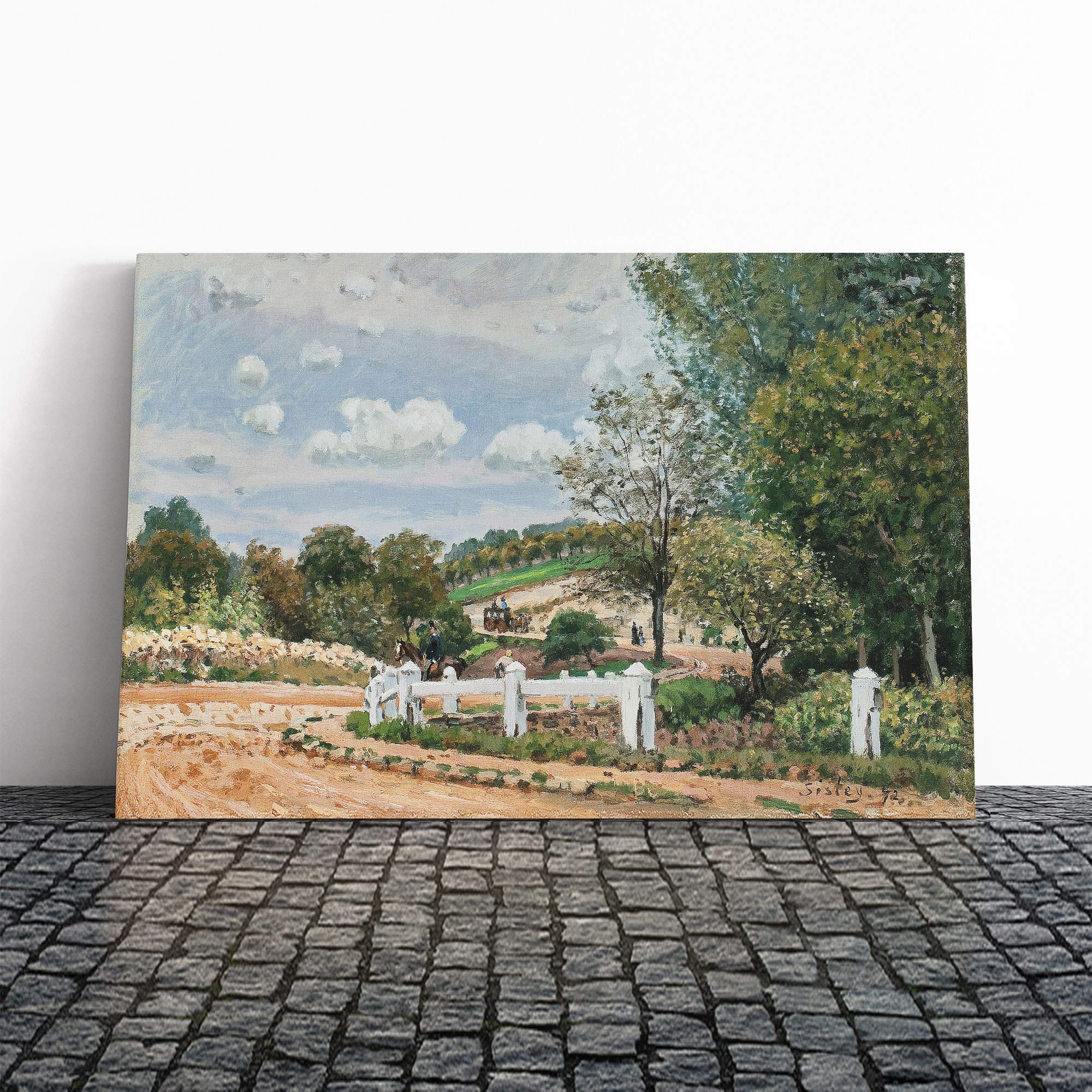 Alfred Sisley La Mare Aux Canards Canvas Print | Gallery Wrapped 30mm Frame Wall Art | 20x14 inches | Ready to Hang | Modern Animal Picture | Living Room Bedroom Lounge Office