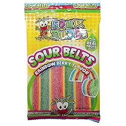 Sour Dudes (1) Bag Sour Belts - Rainbow Berry