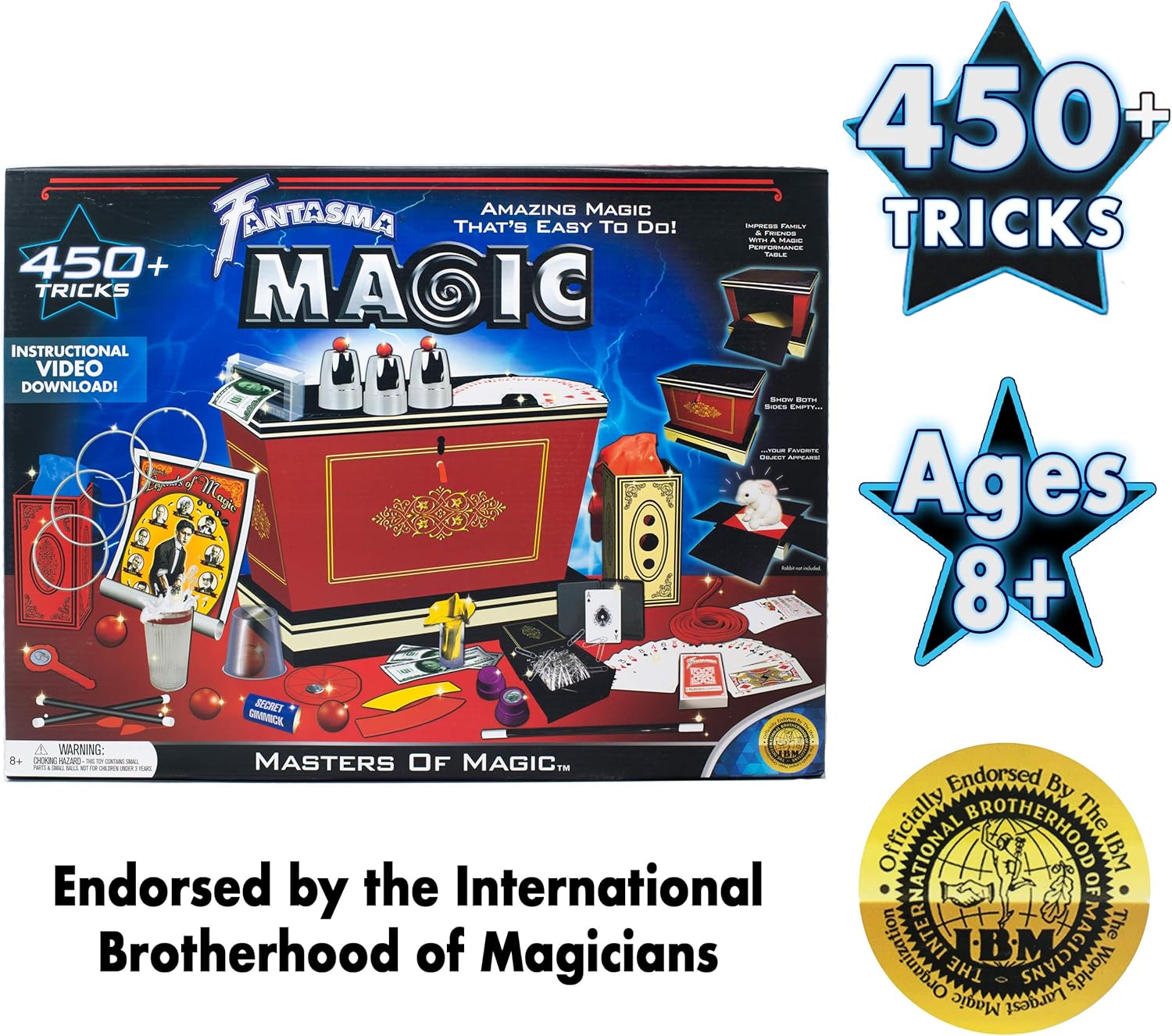 Fantasma Masters of Magic Set - Starter Magic Kit for Kids and Adults - Learn 450+ Magic Tricks - Boys and Girls Ages 8 and Older: Toys & Games