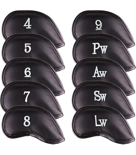Amazon.com : Black Golf Zipper Head Covers Driver 1 3 5 7 X