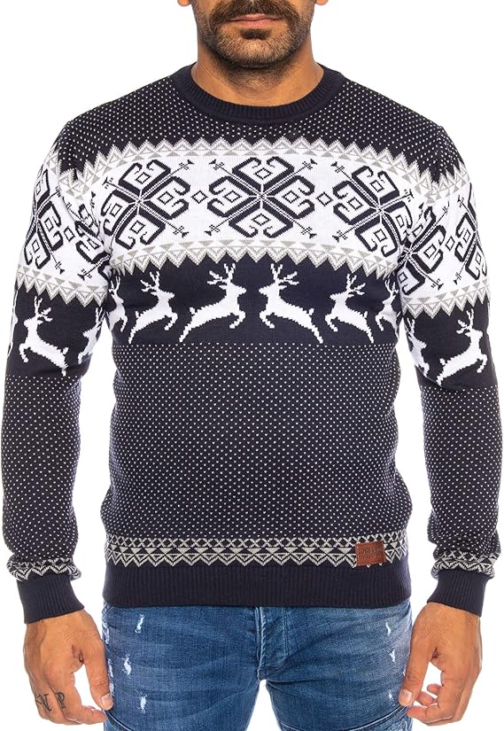 Men's Christmas Party Sweater, Norwegian LongSleeved Christmas Jumper