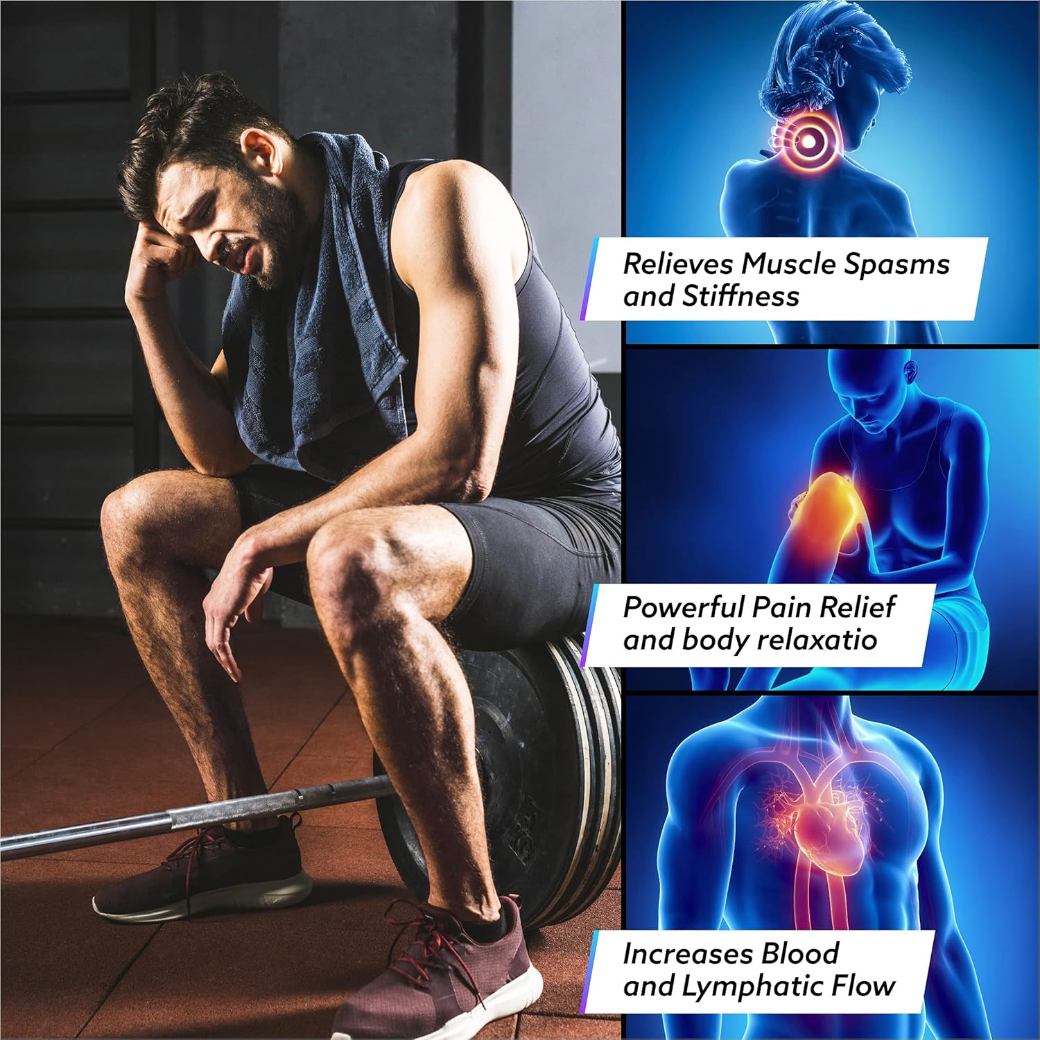 {New 2021} Percussion Muscle Massage Gun 100 W 2500 mAh Handheld Massage Gun Deep Tissue Power Massager for Athletes Training and Muscle Recovery Percussive Impact Massager Gun for Body Neck Back: Health & Personal Care