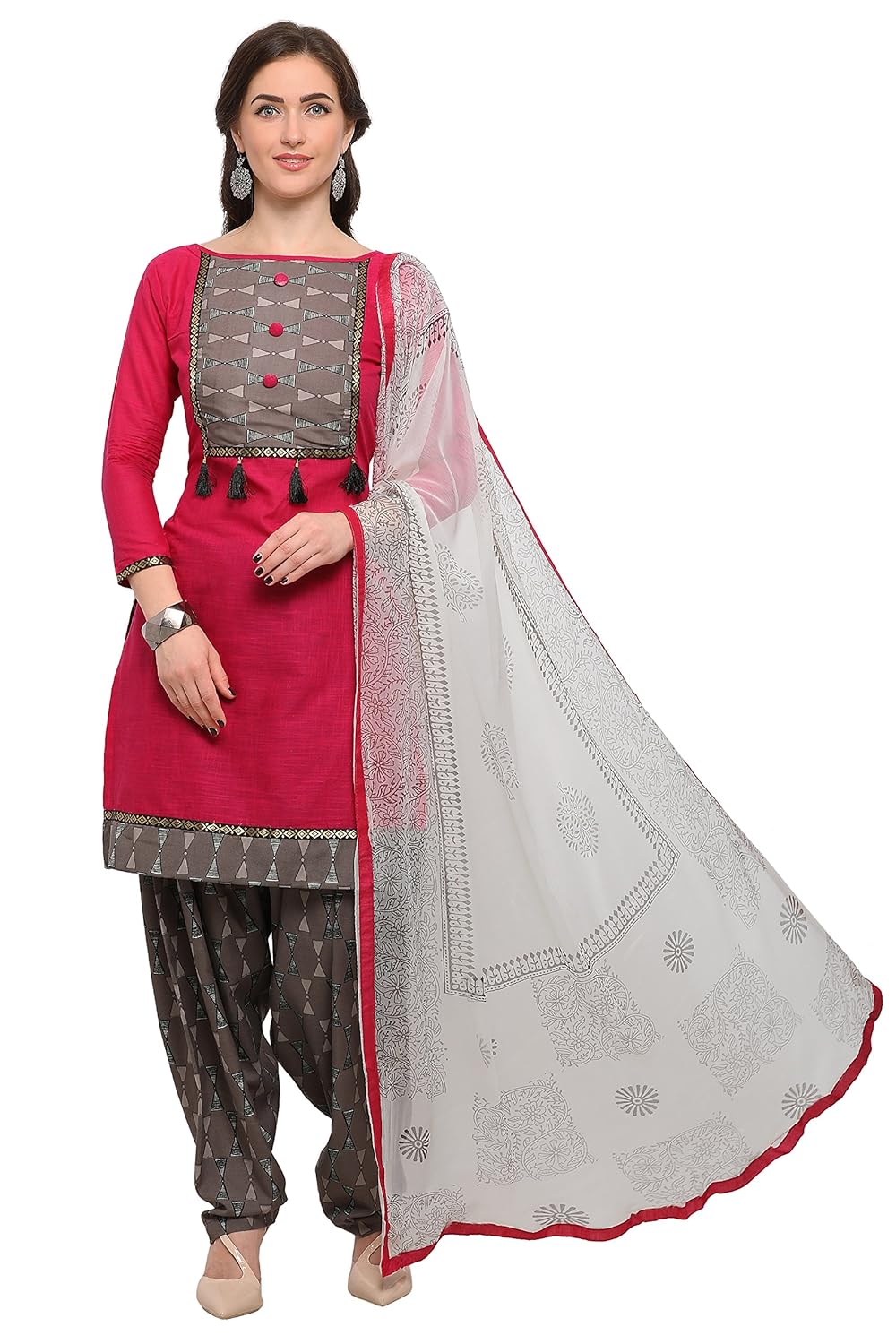 Ethnic Junction Women's Cotton Dress Material 