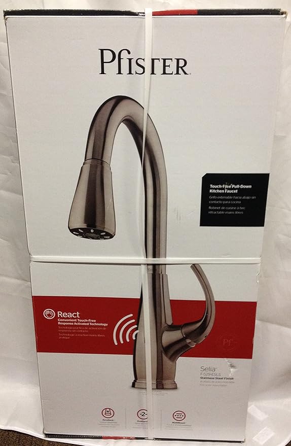 Selia Touch Free Pull Down Kitchen Faucet With React F 529 Esls