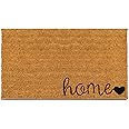 PLUS Haven Coco Coir Home Entrance Door Mat Home Sweet Home Welcome Mat - Heavy Duty Doormat for Outdoor & Indoor Use (Home)