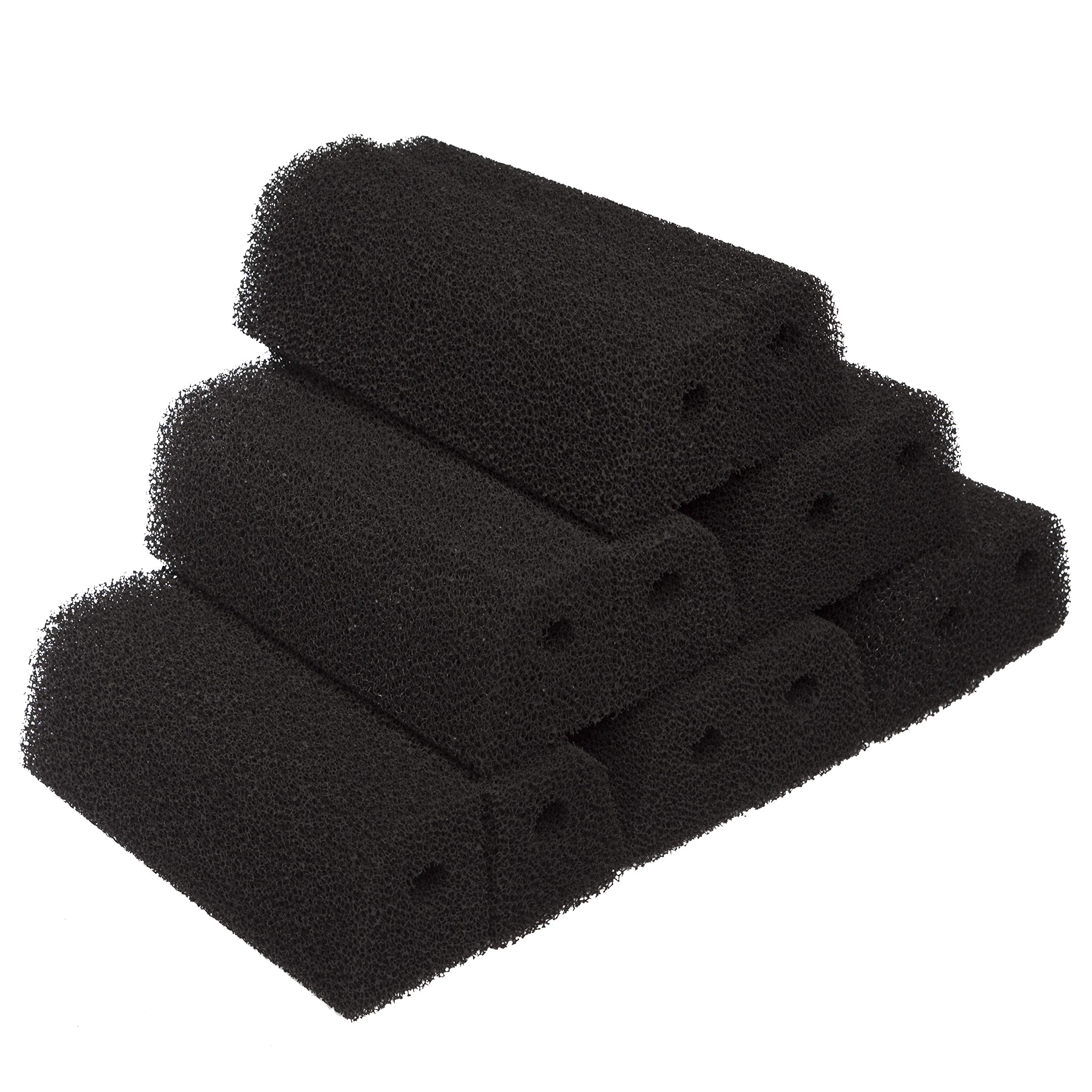 LTWHOME Design Aquarium Active Carbon Sponges Compatible with Ferplast Bluclear 05 Sponges Fit for Bluwave Internal Filter (Pack of 12)