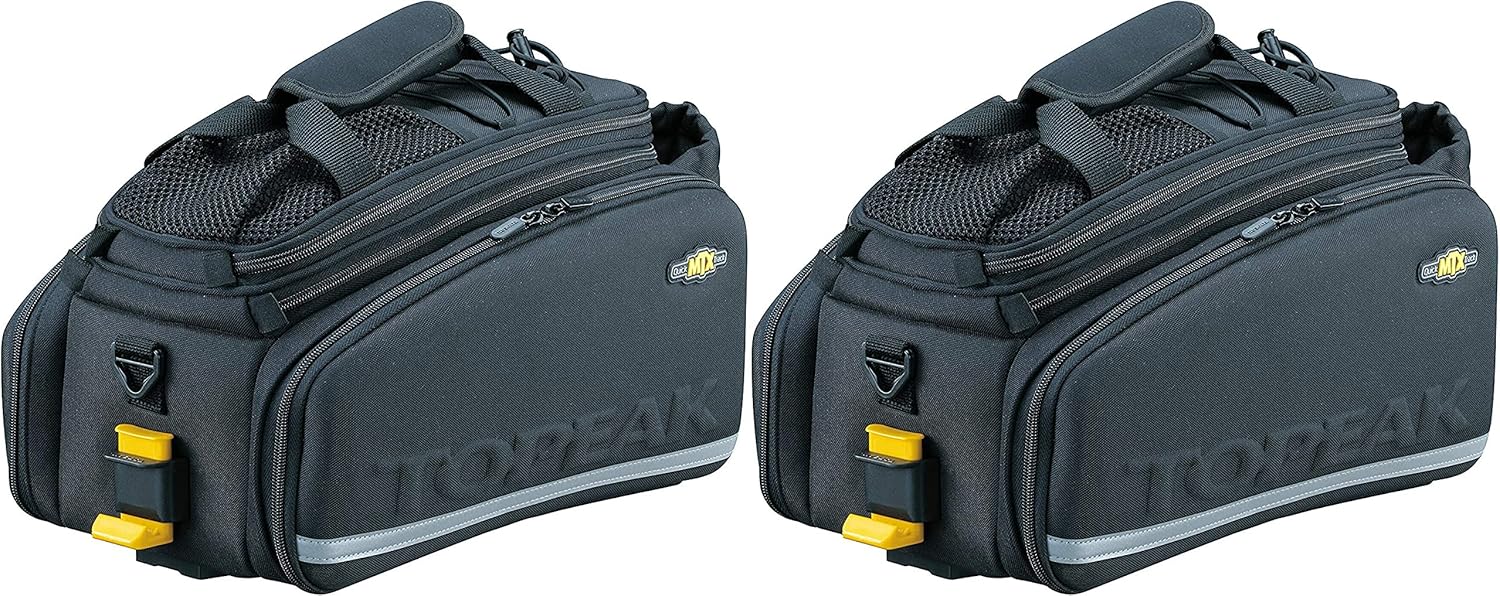 topeak mtx trunk bag dxp bicycle trunk bag with rigid molded panels