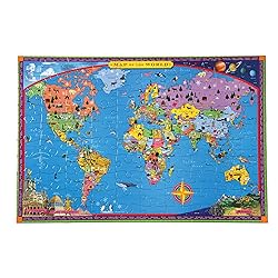 eeBoo: World Map 100 Piece Puzzle, Provides
