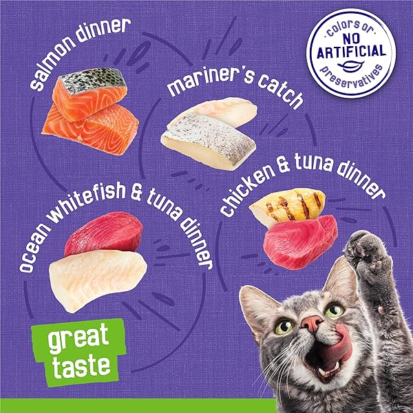 PURINA FRISKIES PATE WET CAT FOOD VARIETY PACK SEAFOOD AND CHICKEN PATE FAVORITES 40CT VP – (PACK OF 40) 5.5 OZ. CANS