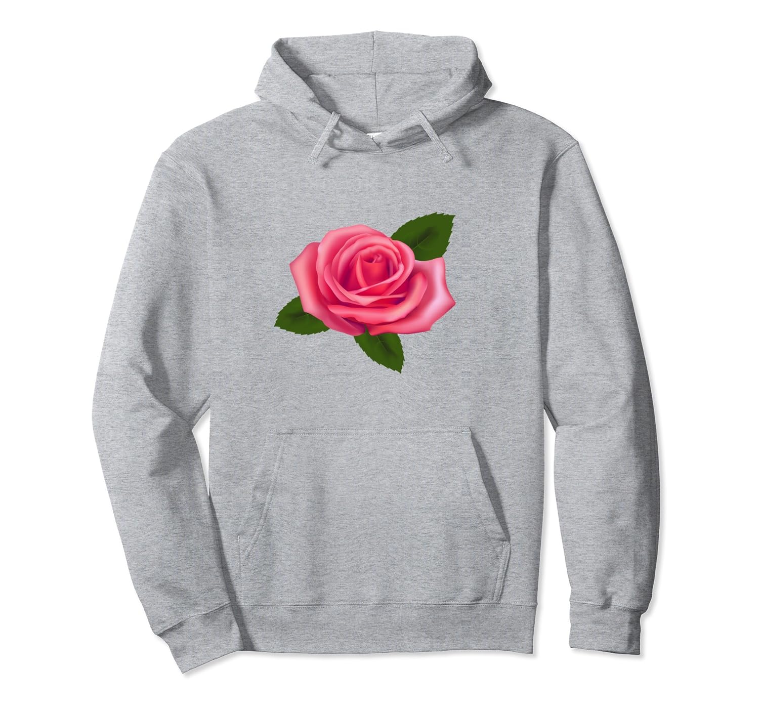 Big Pink Rose Hoodie Trendy Rose Flower Hoodie-TH – TEEHELEN