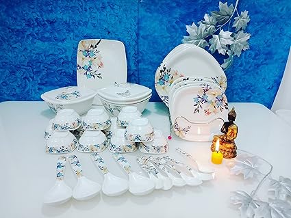 Apex silk Melamine Set of 41 Pcs Serving Dinner Set_IMI-DS505