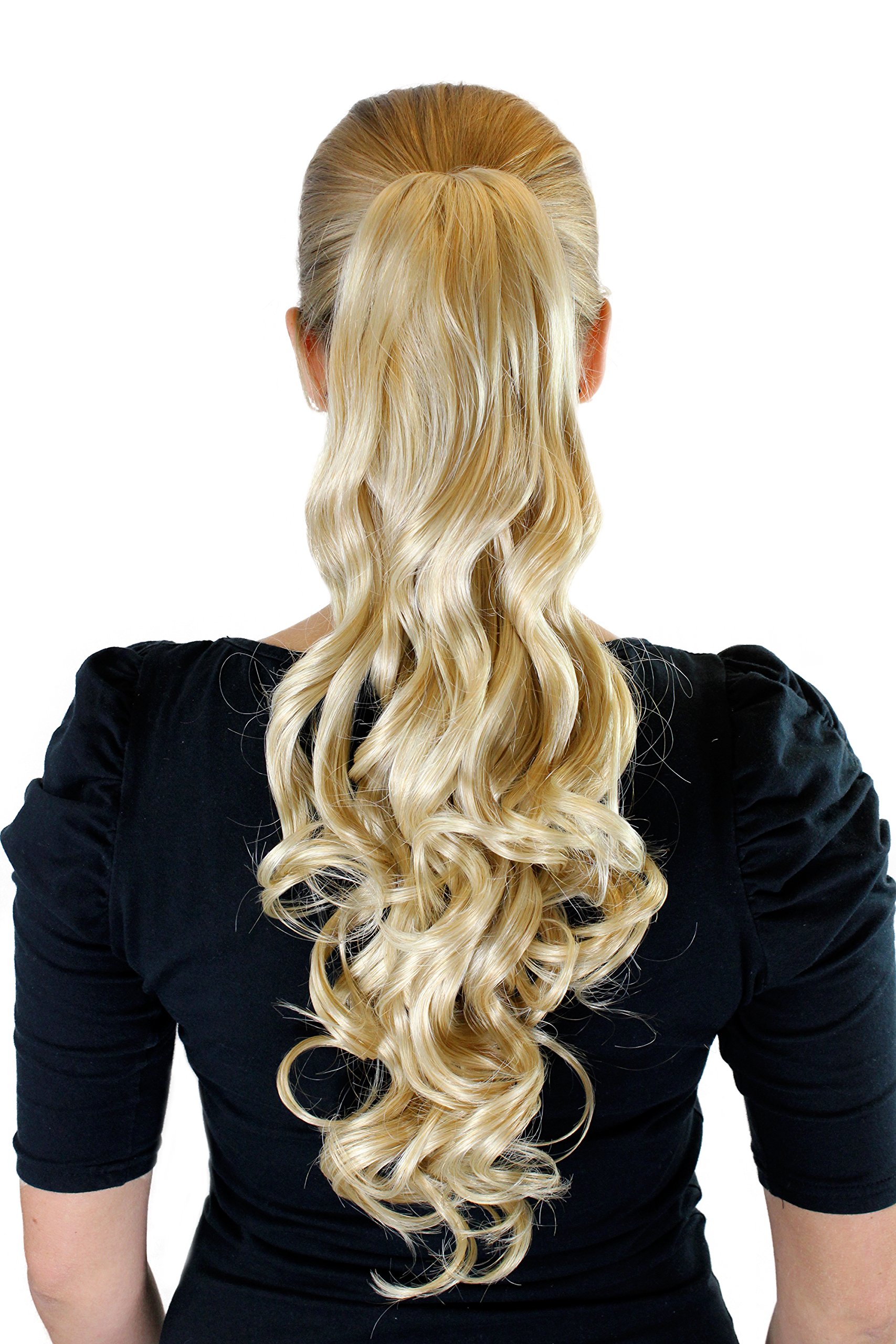 WIG ME UP - XF-0011-24B Ponytail Hairpiece extension very long wavy traight voluminous medium blond 20inch