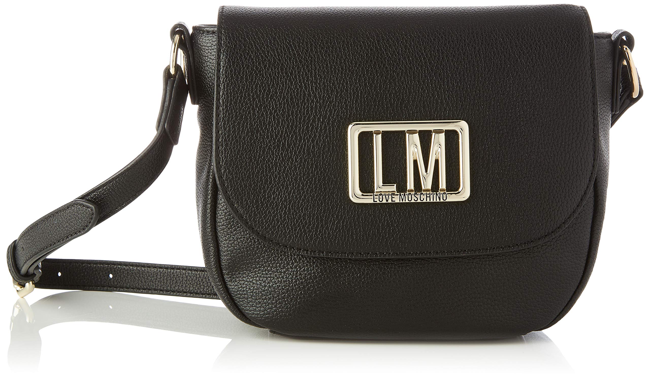 Love Moschino Women's Ss21 Pre-Collection Pu Shoulder Bag, Black, Standard