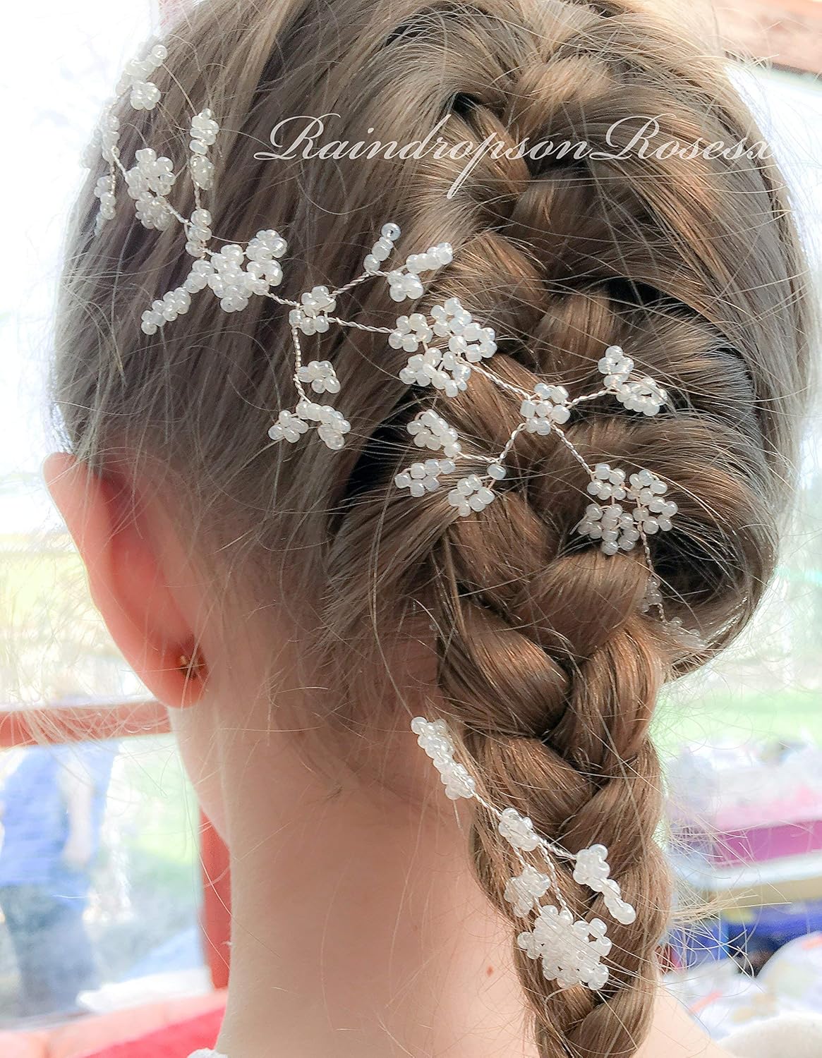 Wedding Flower Hair Vine Crown Bridesmaid Flowergirls Hair