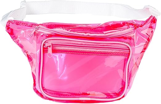 clear neon green fanny pack