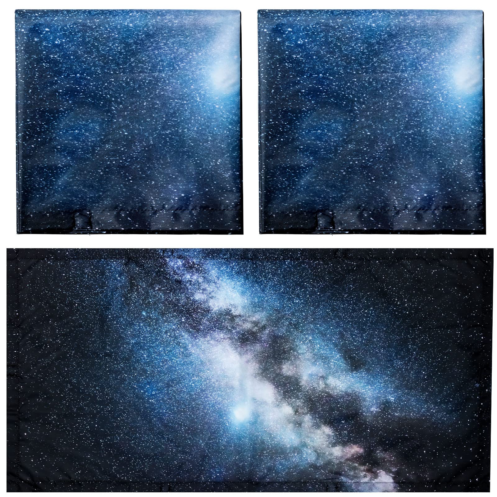 Photo 1 of Hortsun Pack of 2 Fluorescent Light Covers 4 x 2 Feet Magnetic Ceiling Light Cover Room Supplies for Home Office(Galaxy Sky)