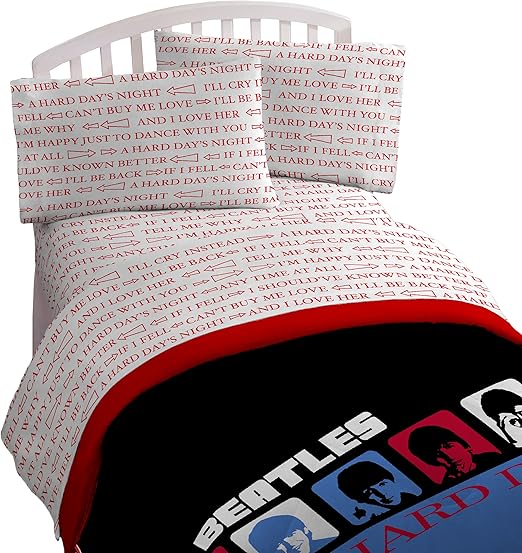 Amazon Com Bravado Beatles Hard Days Night Queen 4 Piece Sheet