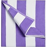 Bornbay Large Beach Towel Oversized - 40"X70" Big Cute Beach Towels, Extra Large Thick Purple Beach Towel, XL Wide Fluffy Swimming Towel Oversize,Giant Stripe Cotton Pool Towel for Adults