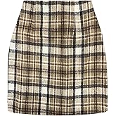 Plaid Skirts for Women, Pencil Mini Skirts for Women High Waist Bodycon Christmas Holiday Fall Winter Skirts 2026 Trendy