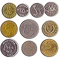 10 Different Coins from Countries in The Middle East. Mostly These Countries: Bahrain, Cyprus, Egypt, Israel, Jordan, Kuwait, Lebanon, Oman, Saudi Arabia, United Arab Emirates, and Turkey