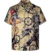 MIKENKO Funny Mens Hawaiian Shirts Short Sleeve Button Up Beach Summer Button Down Hawaiian Shirt for Men Women