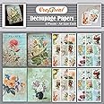 CrafTreat Floral Decoupage Paper for Crafts - Flower and Mini Florals - Size: A4 (8.3 x 11.7 Inch) 8 Pcs - Furniture Decoupage Paper Floral - Decoupage Paper for Scrapbooking